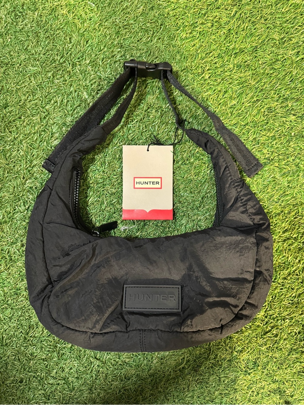 Hunter Mini Lune Shoulder Bag- Open Black